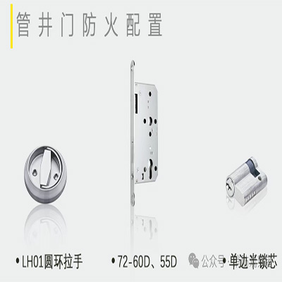 防火门锁具应具有执手或推闩,不应以圆形或球形旋钮代替执手(图2) 管井门防火配置.jpg